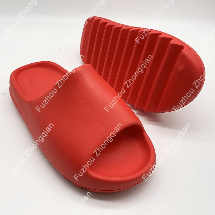Cheap Custom unisex eva foam Injection shoes pink orange yeezy slides slippers for women men