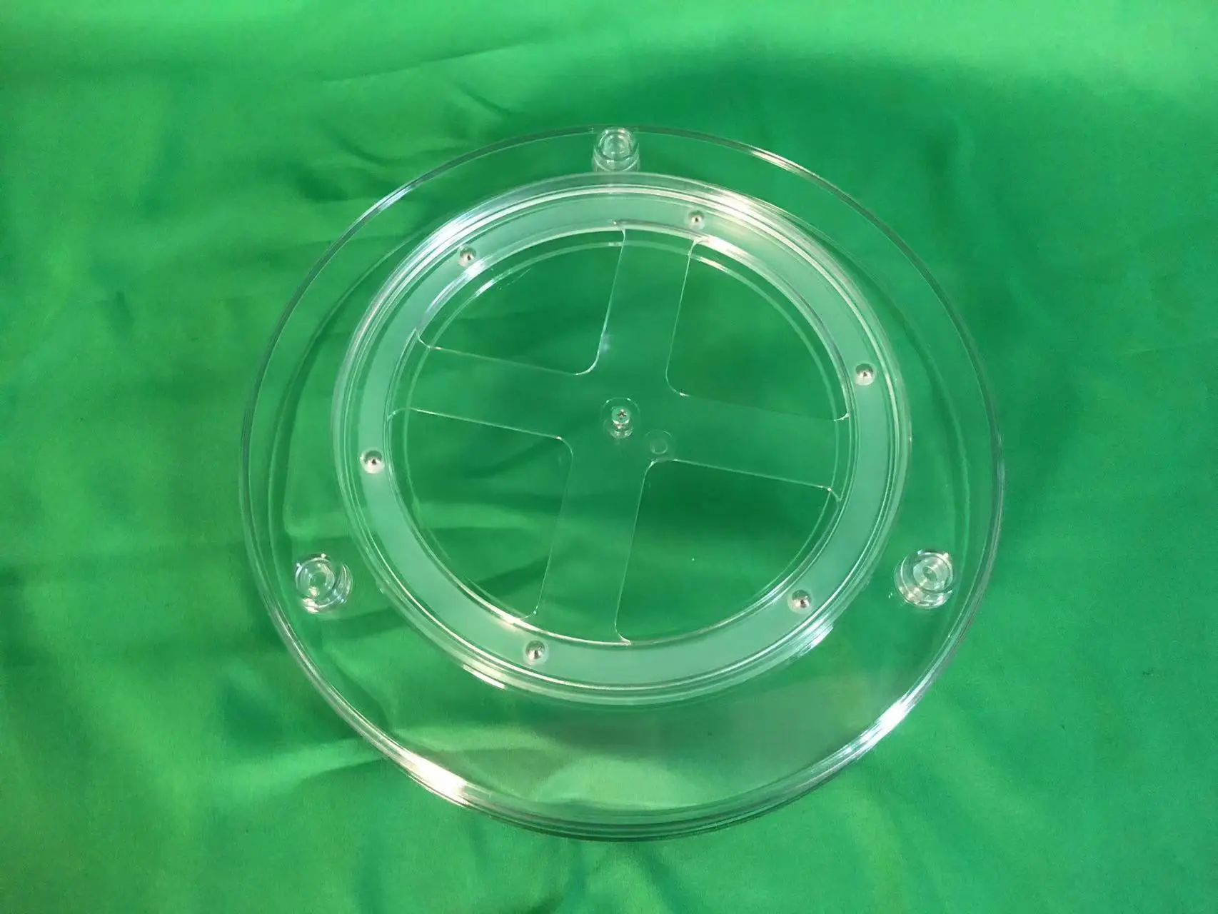 23.5cm 1-layer PET lazy Susan Kitchen Cosmetics Bathroom Storage Home 360 degree turntable