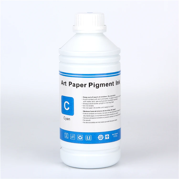 6 color pigment ink art paper ink for canon/mutoh/roland/mimaki/epson digital inkjet printers on c2s art paper