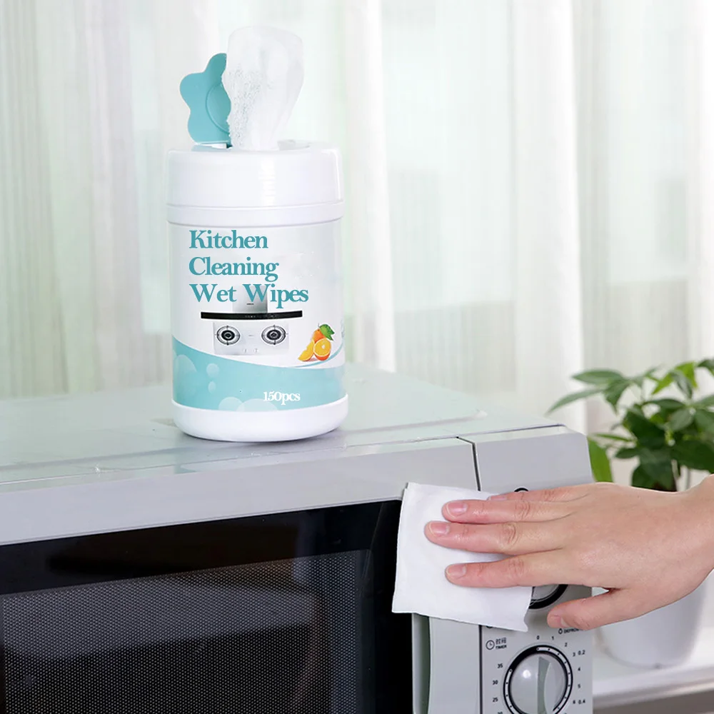 Factory Price Disposable Bamboo Non-Woven Kitchen Wiping Towels Kitchen Wet Wipes