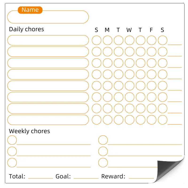 Wholesale custom magnetic calendar fridge magnet whiteboard magnetic chore chart whiteboard dry erase board