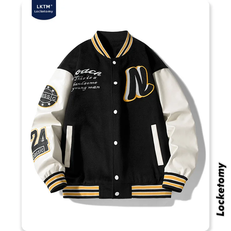 New Varsity College Letterman Jacket Customize logo Embroidery Body Sleeves High School Varsity Jacket
