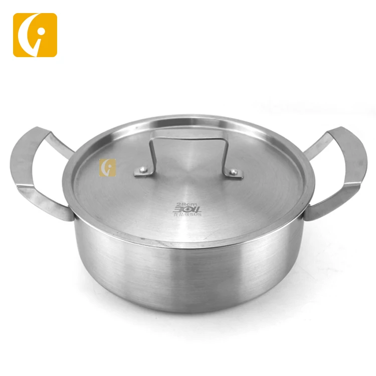 Luxury design stainless steel casserole pot honeycomb bottom cooking soup pot hot pot cookware