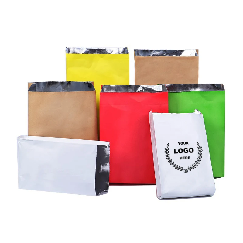 
Wholesale Custom BBQ Barbecue Aluminum Foil Lined Kraft Paper Grill Bag 