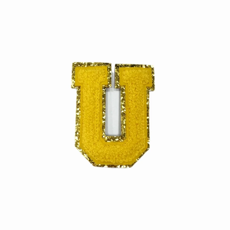 High quality Chenille patches Iron On patch for Clothes embroidery number patches design Chenille Numbers Embroidery