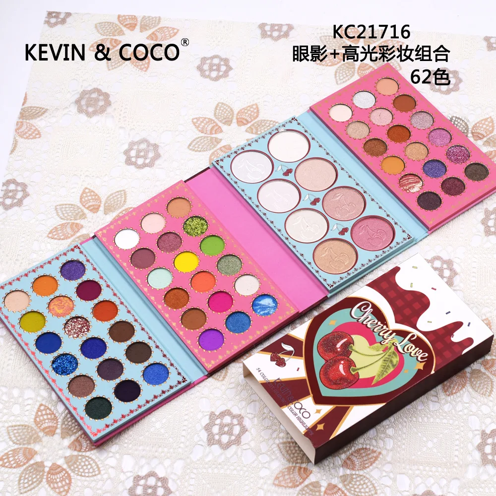 Makeup tray new 62 color folding pearl matte eye shadow highlight new product