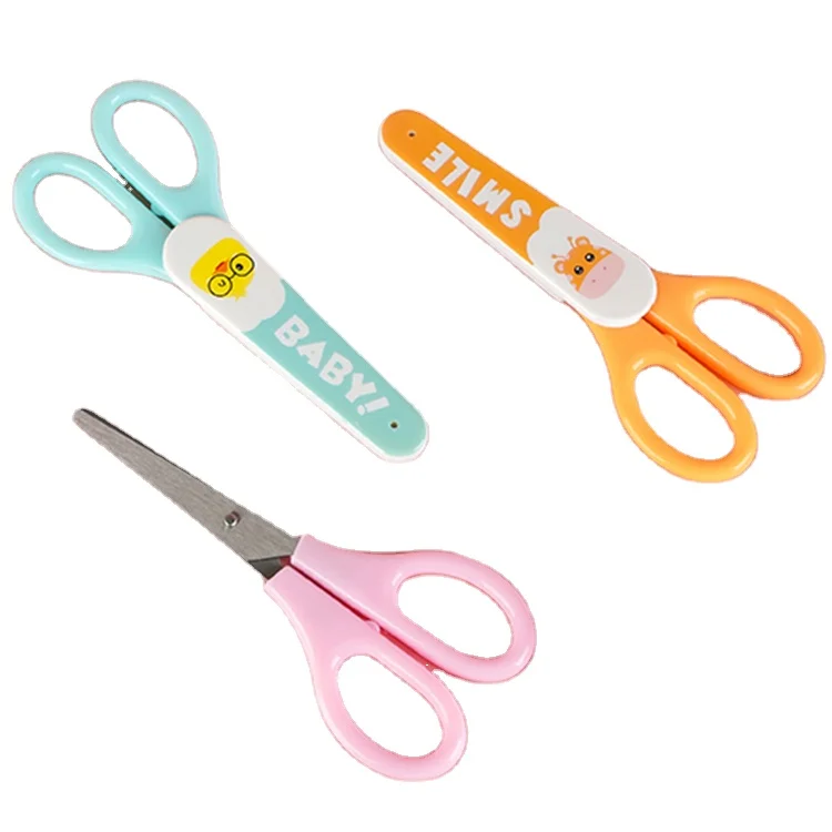 Walmart Горячие предложения, маленькие ножницы из нержавеющей стали, школьные и офисные принадлежности, предотвращающие разрезы, безопасные ножницы