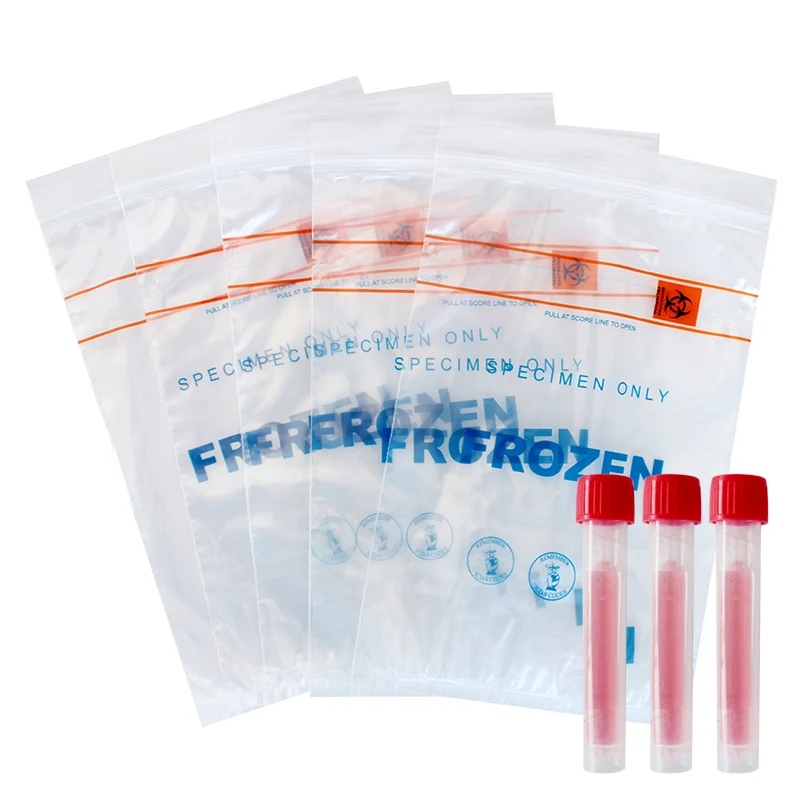 Ldpe label evidentadhesive absorbent tamper glue pad colored nonresealable biohazard transport specimen bags