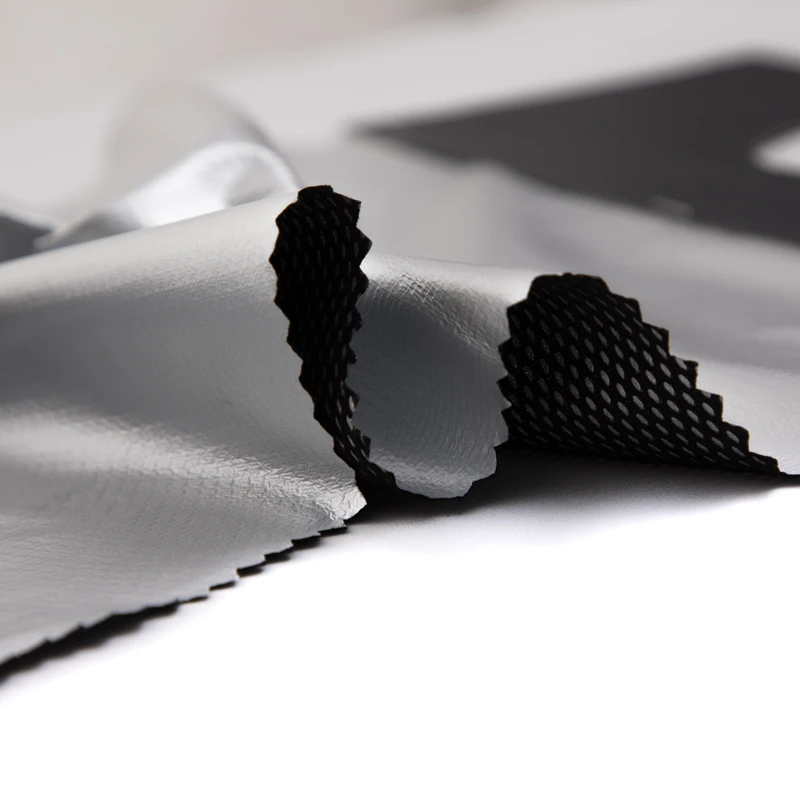 100 polyester eyelet fabric with silver film suitable for jacket and down coat