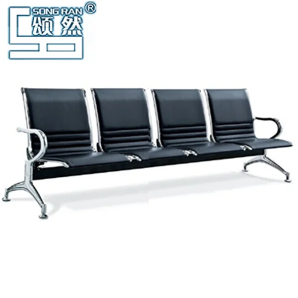 2023 New model stainless steel 4 seater waiting  airport chair with cushion