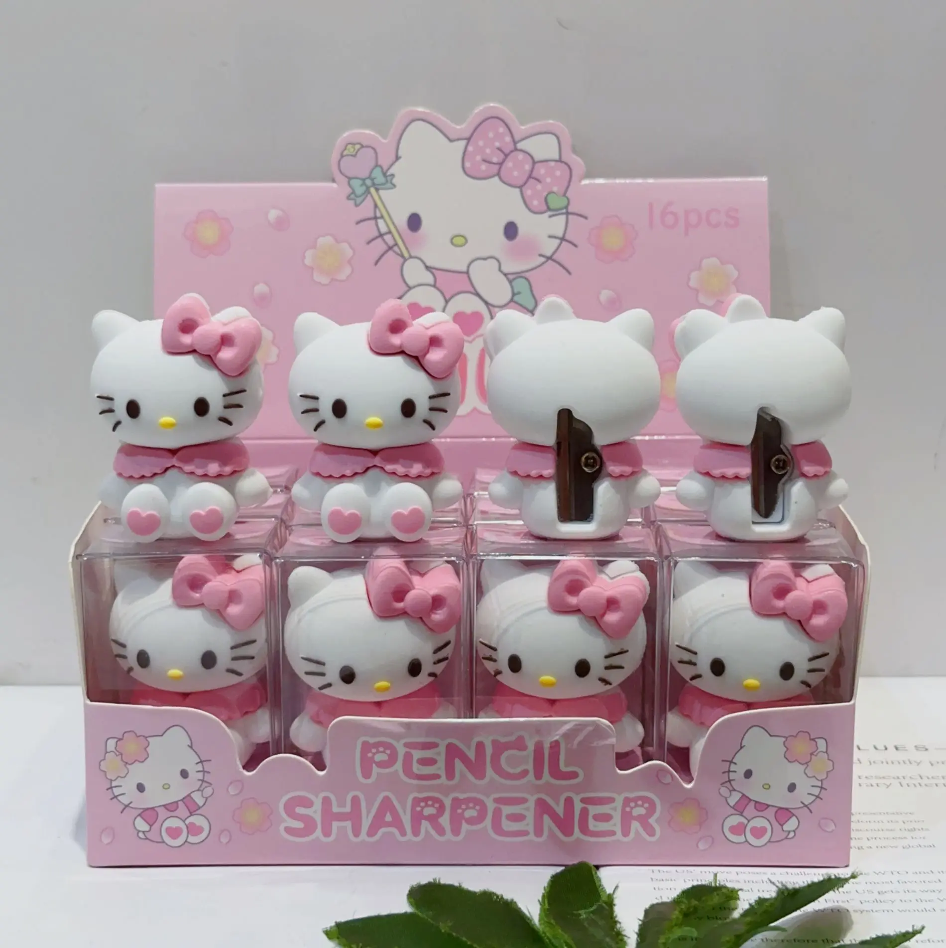 for kid stationery gift (Wholesale) 16pcs per box Kuromi Melody children cute pencil sharpener