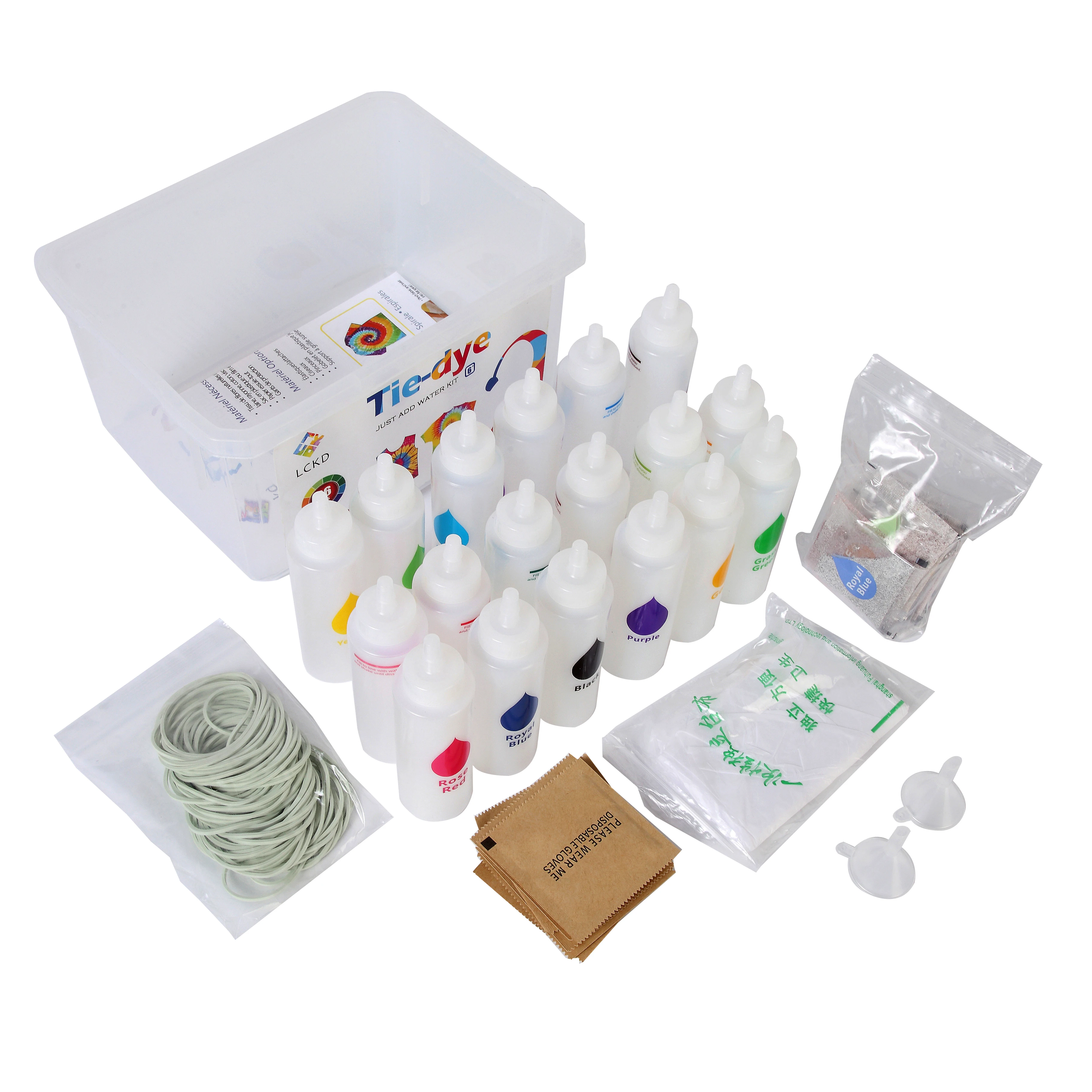 Оптовая продажа от модного производителя, 18 ярких цветов, набор для покраски галстука без выцветания для одноэтапного окрашивания хлопка и ткани в холодной воде