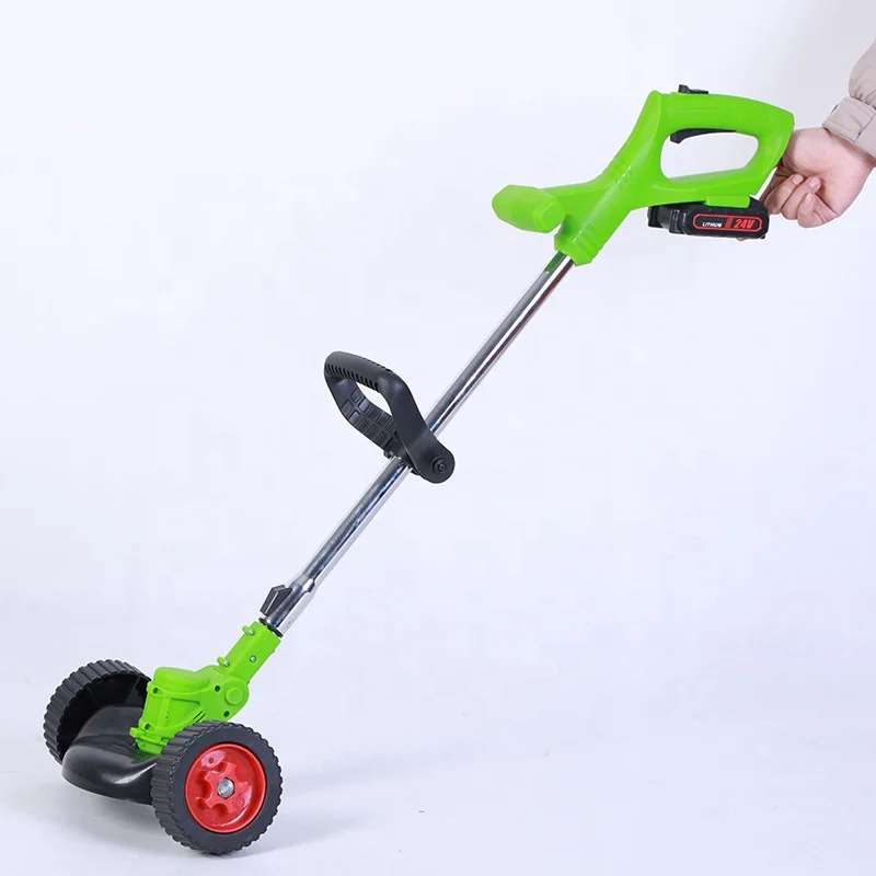 Electric cordless brush cutter machine rechargeable handheld portable garden electric cordless metal blade grass trimmer