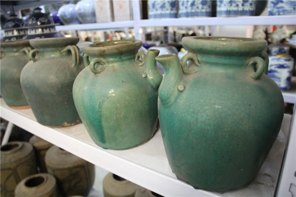 Asian Chinese recycle furniture  antique pot accessories decorative furniture