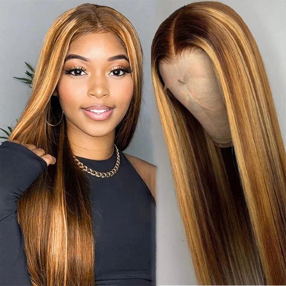 JP wholesale brazilian human hair wigs 100% unprocessed raw virgin hd lace highlight blonde wig