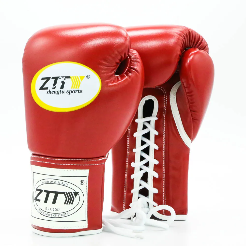 New Design Comfortable Shinny PU Leather Custom Logo Microfiber Boxing Gloves