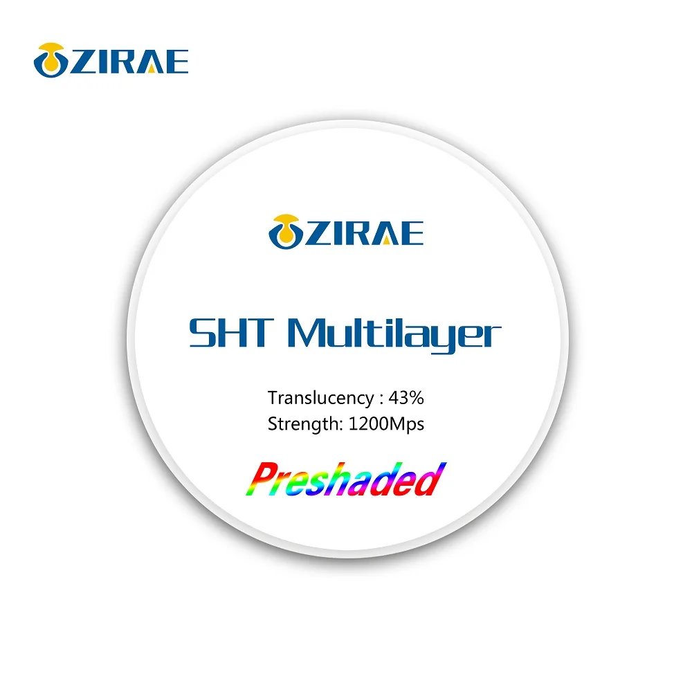 CE approved  SHT  zirconia dental block/ zirconia blank disk for CAD CAM Open system