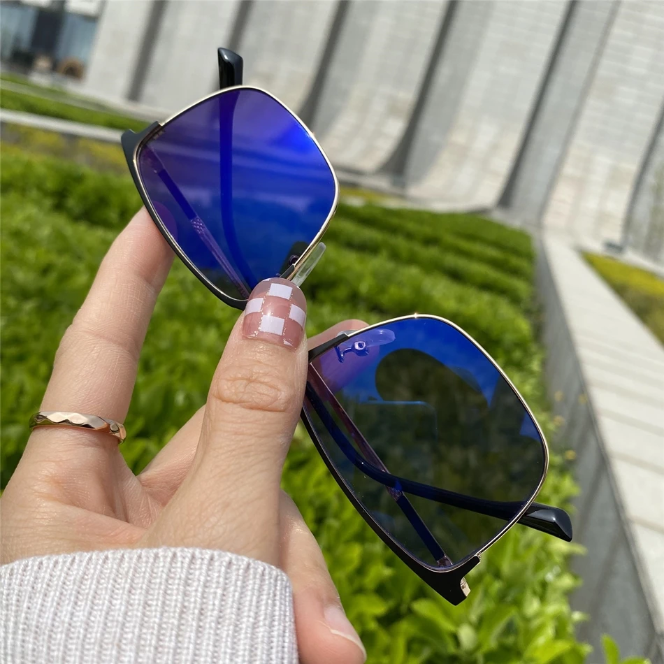 photochromic lens lunettes de lecture photogray qingqing 2024 uv optical men square gold silver black metal frame clear glasses