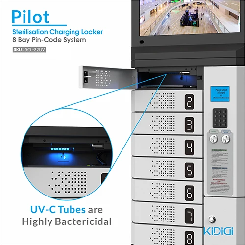  Pilot 8 Boxes Charging Locker sterilizer mobile charging locker machine
