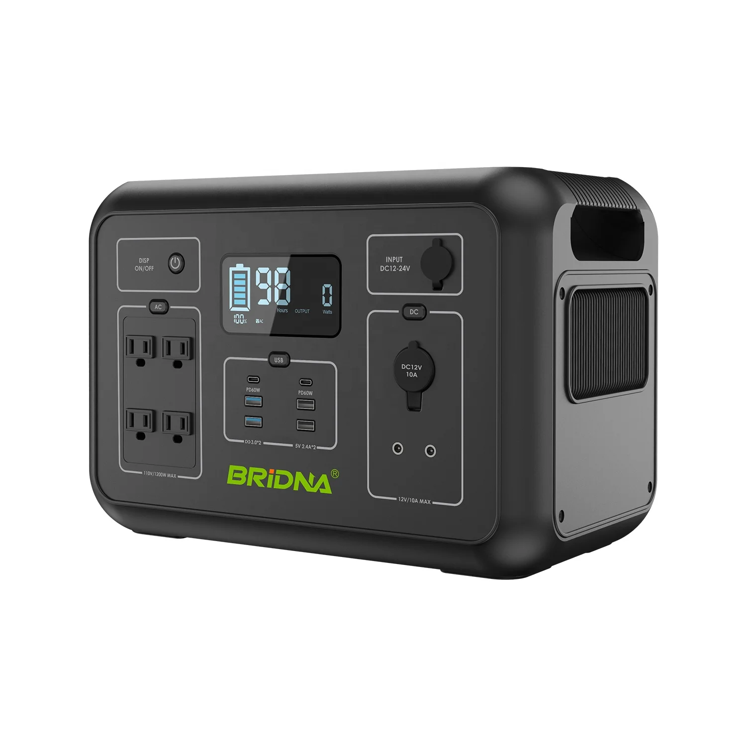 BRIDNA 1200 Вт 51ah 1132wh портативные зарядные устройства, солнечный генератор со складной солнечной панелью опционально