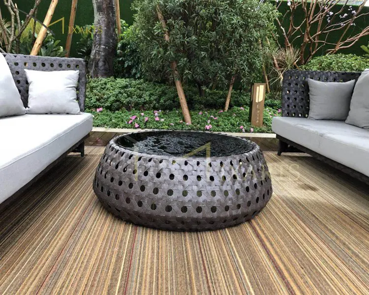 
outdoor garden coffee table with aluminum table top 