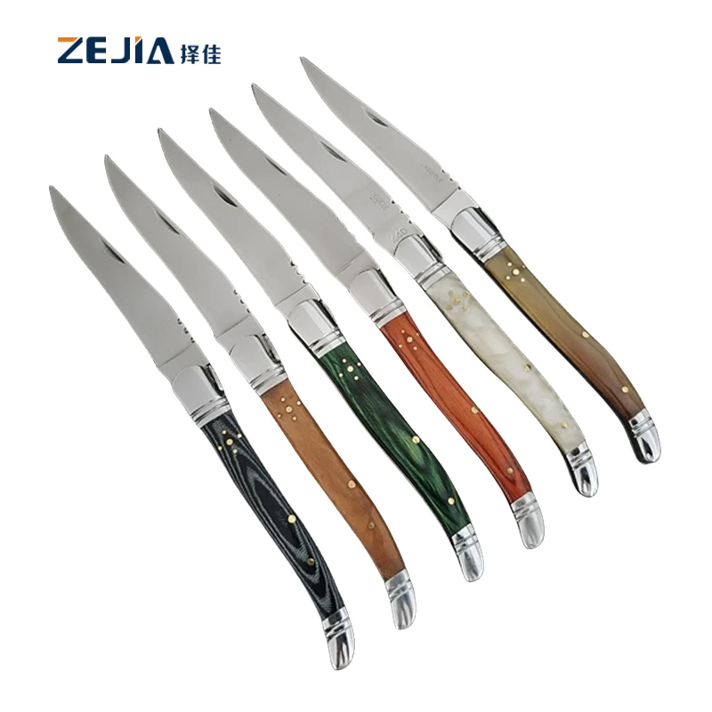 French laguiole folding Knife Outdoor Folding Steak knives Multifunction Pocket Knife
