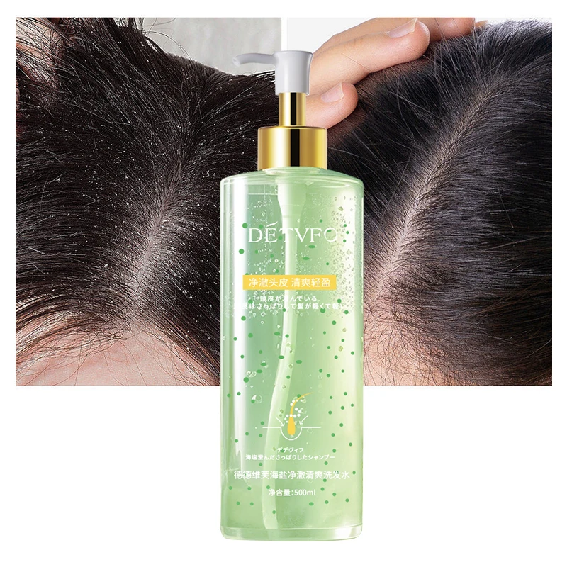 Custom Natural Hair Care Product Oil Control Deep Cleansing Scalp Sea Salt Hair Shampoo For Men