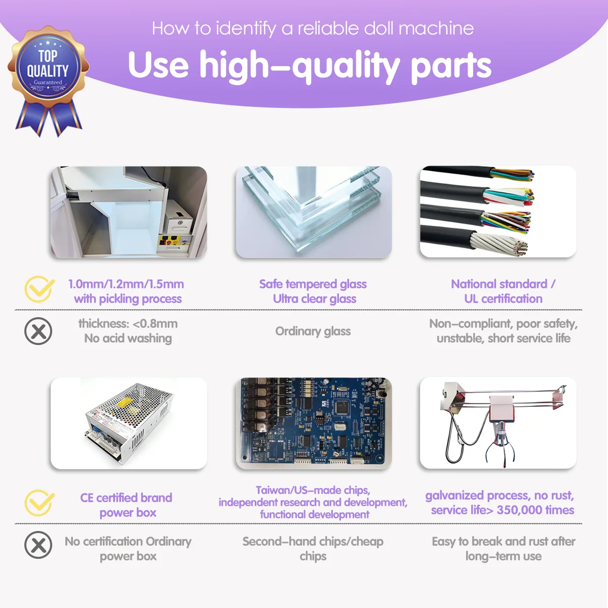 Factory wholesale doll machine crane coin operated gift vending machine Premium Mini Custom Claw Grabber commercial claw machine