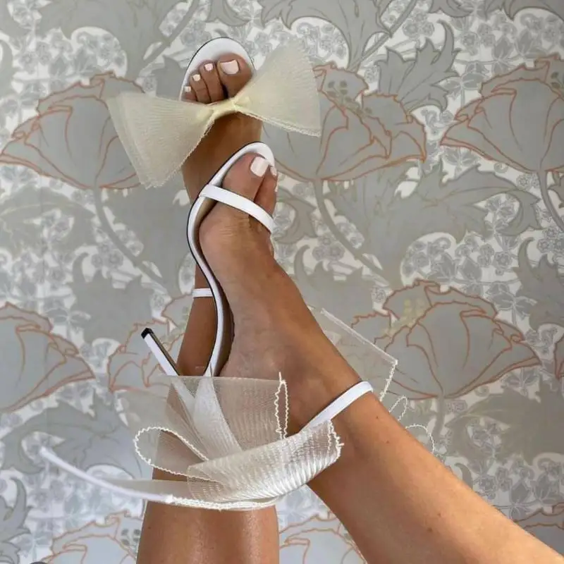 Open Toe Dropshipping Products New Sandales Talon Femme Big Bow Shoes Red Bow 2023 W0men High Heels
