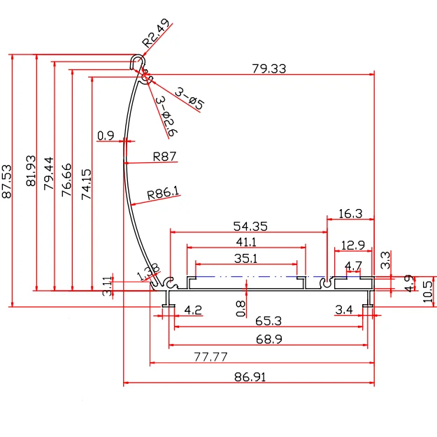 RUIQIFENG White Aluminum Roller Shutter Profile Aluminum Windows And Doors Profile Aluminium Curtain Rail Track