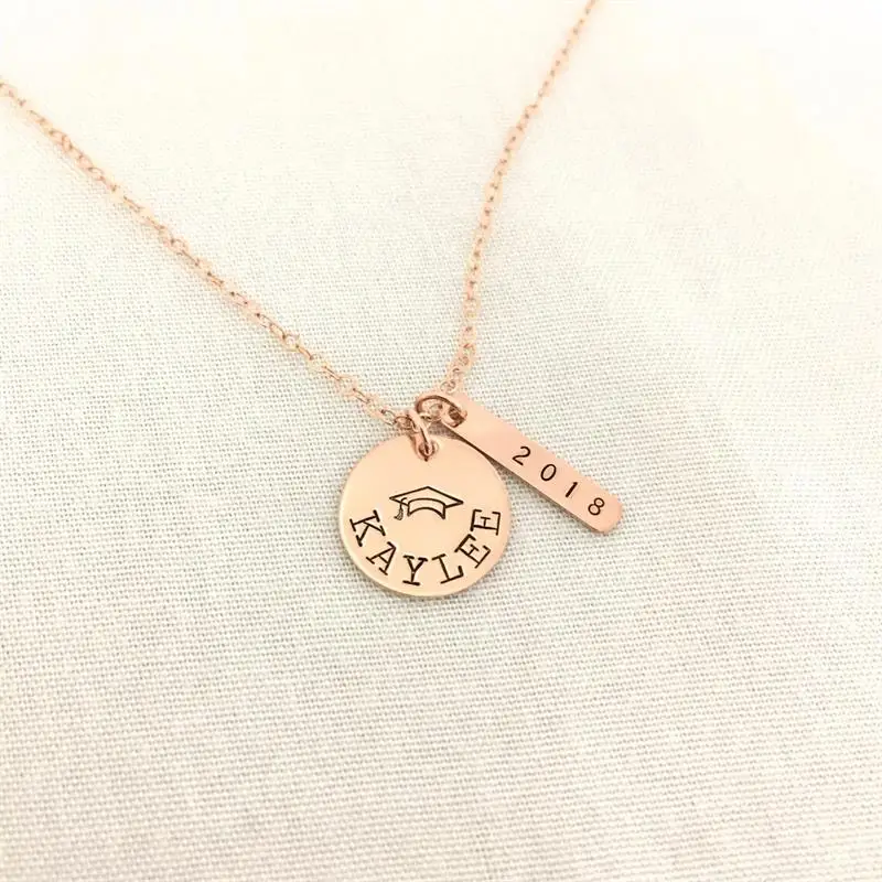 Factory Cheap Price High Quality Custom Personalised Name Engraved Stainless Steel Womens Necklaces Sets Engravable Blank