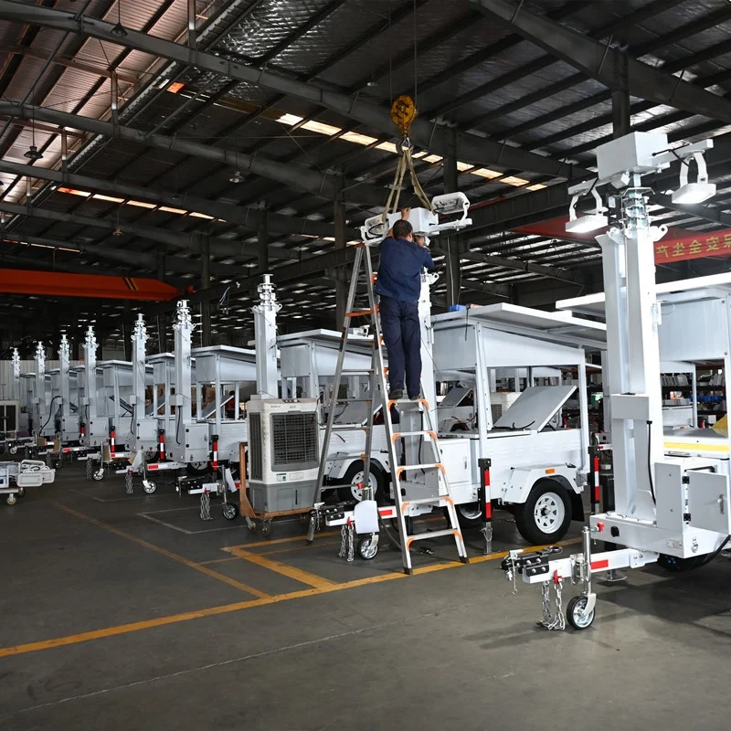 Solar Powered Mobile Video Surveillance Tower Solar Video Surveillance Trailer