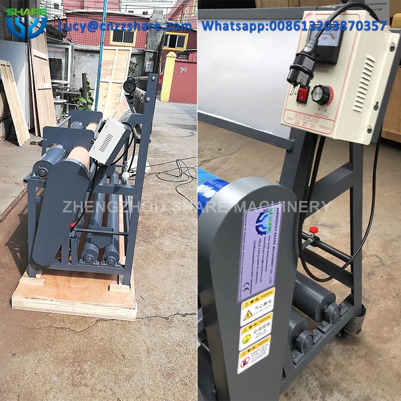 manual roll to roll fabric inspection cloth re press rolling winding machine