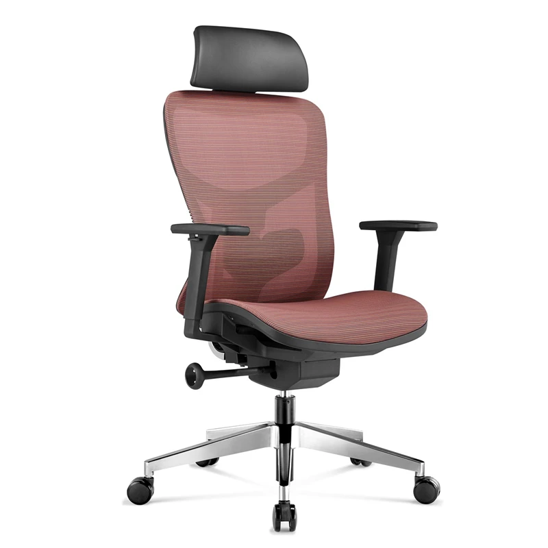 FoShan factory New Model Best Ergonomic Office Chair Arched Chair 200kg Brown Leather Chair For Office Top China Furniture