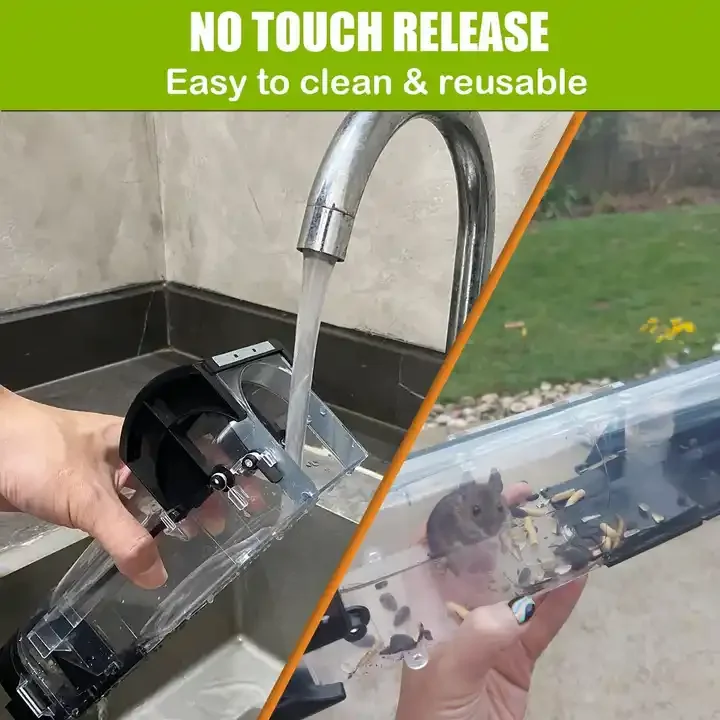 New upgrade effective reusable human Mouse catcher mouse trap household kitchen mice trap no kill smart tunnel plastic rat trap