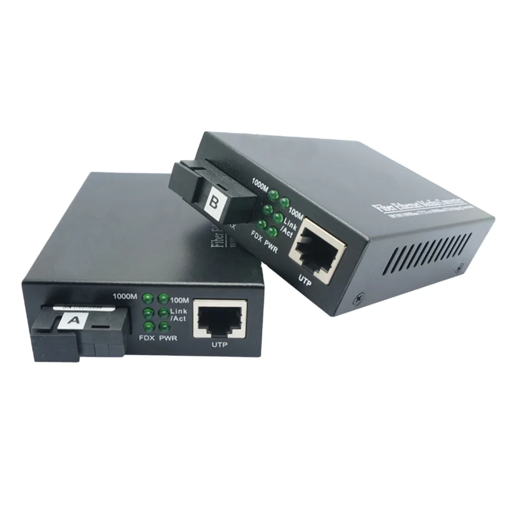 APT OEM sfp Media Converter 10/100/1000M Base Media Converter 20km SC RJ45 port Fiber Optic Media Converter