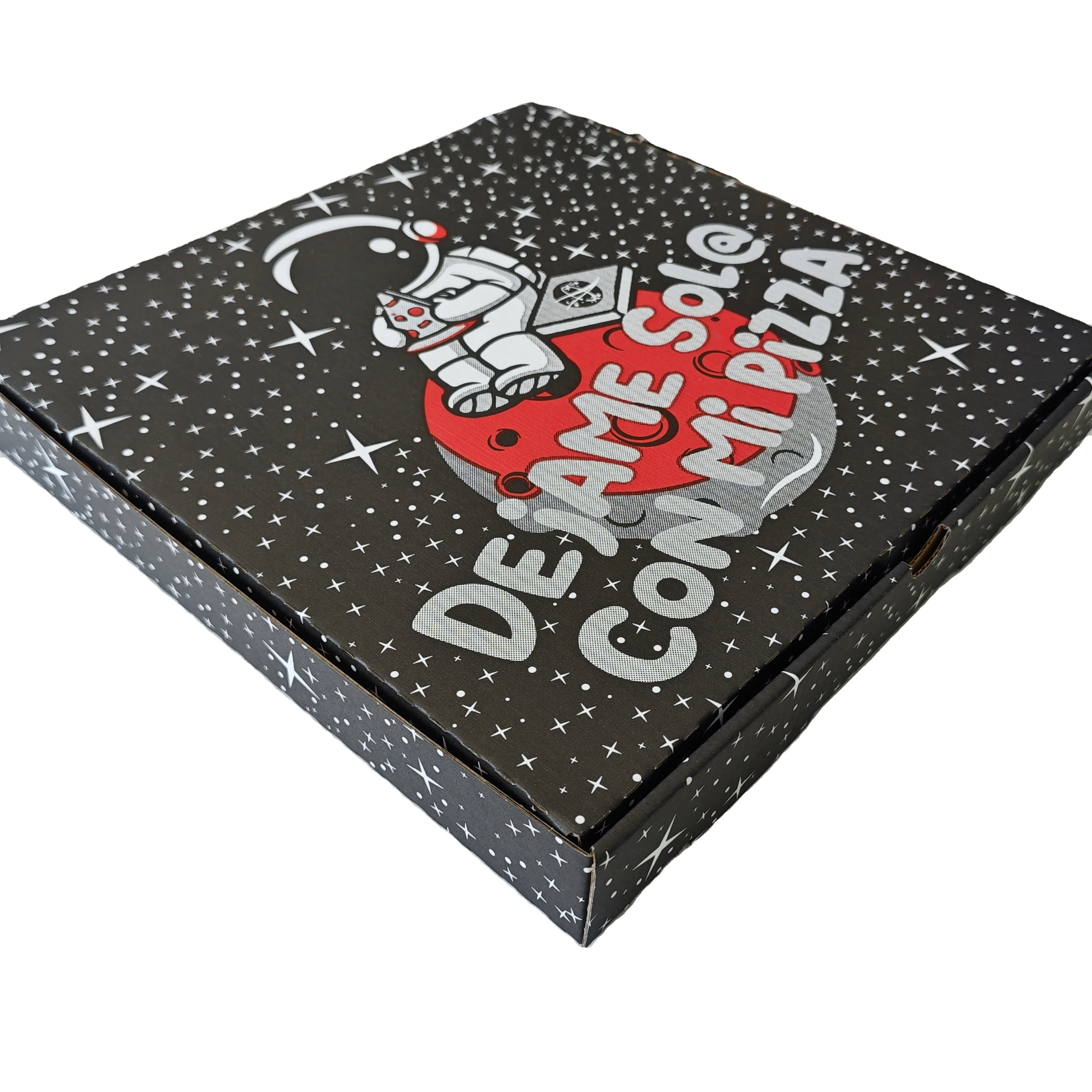 Pizza Boxes Corrugated Biodegradable Pizza Box Food Grade  6 8 9 10 12 14 16 20 Inches Packing Material Logo Customized