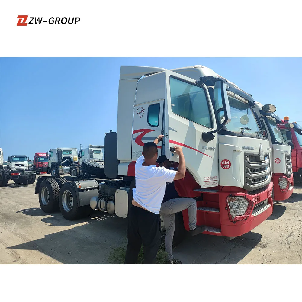 new Tractor Truck Sinotruk Howo A7 T7 CNG 420 HP 6x4 Truck Trailer Head price