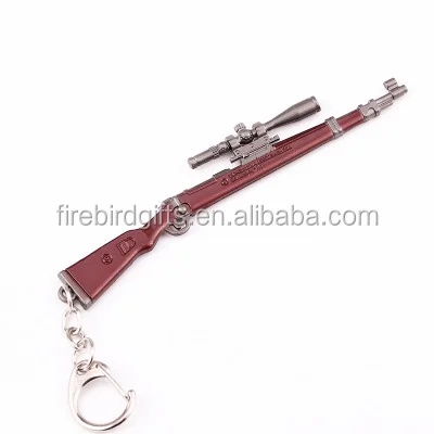 wholesale metal mini Pan helmet kar98k weapon gun keychain