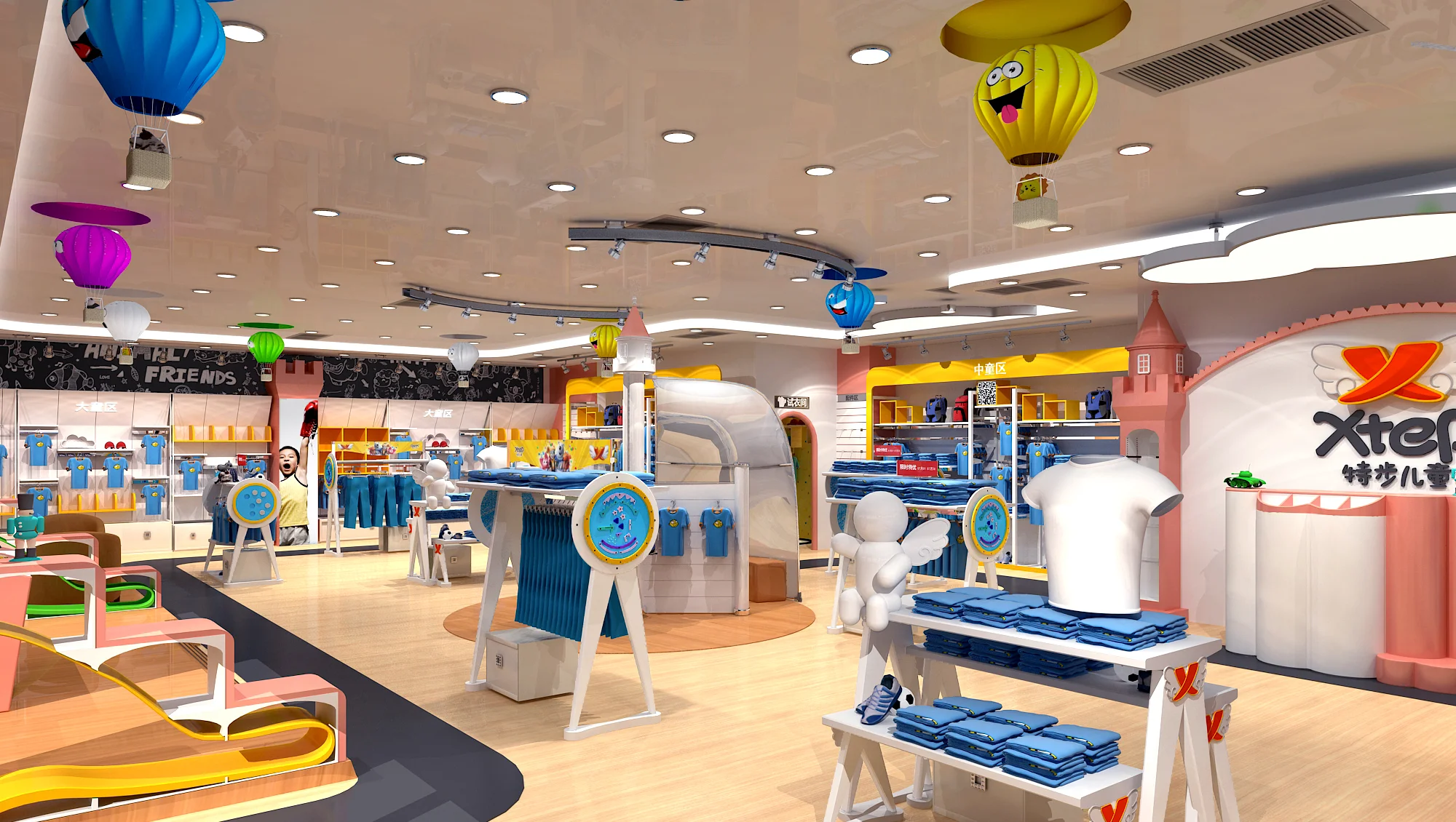 
fashionable garment shop interior design/ store fixtures display 