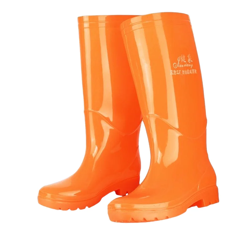 custom agriculture cheap rain boots pvc gum boots adult safety waterproof men orange red blue pvc rain boots