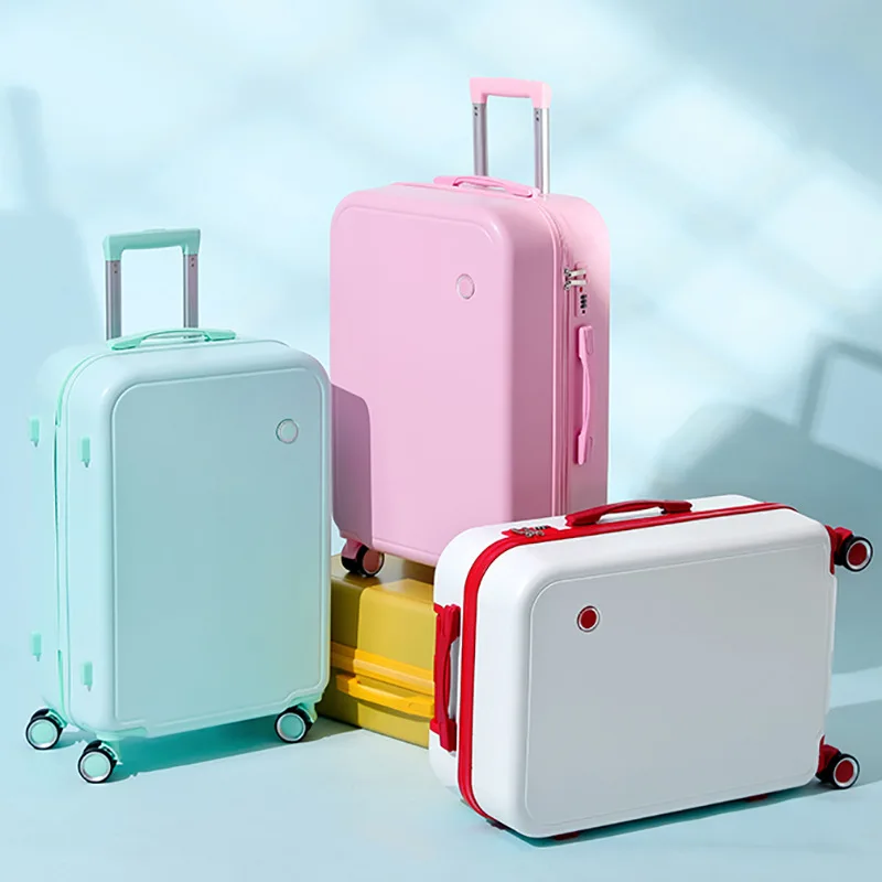 Macaron trolley case student luggage sets  female universal wheel mother box 24 inch 26 inch password consignment travel box