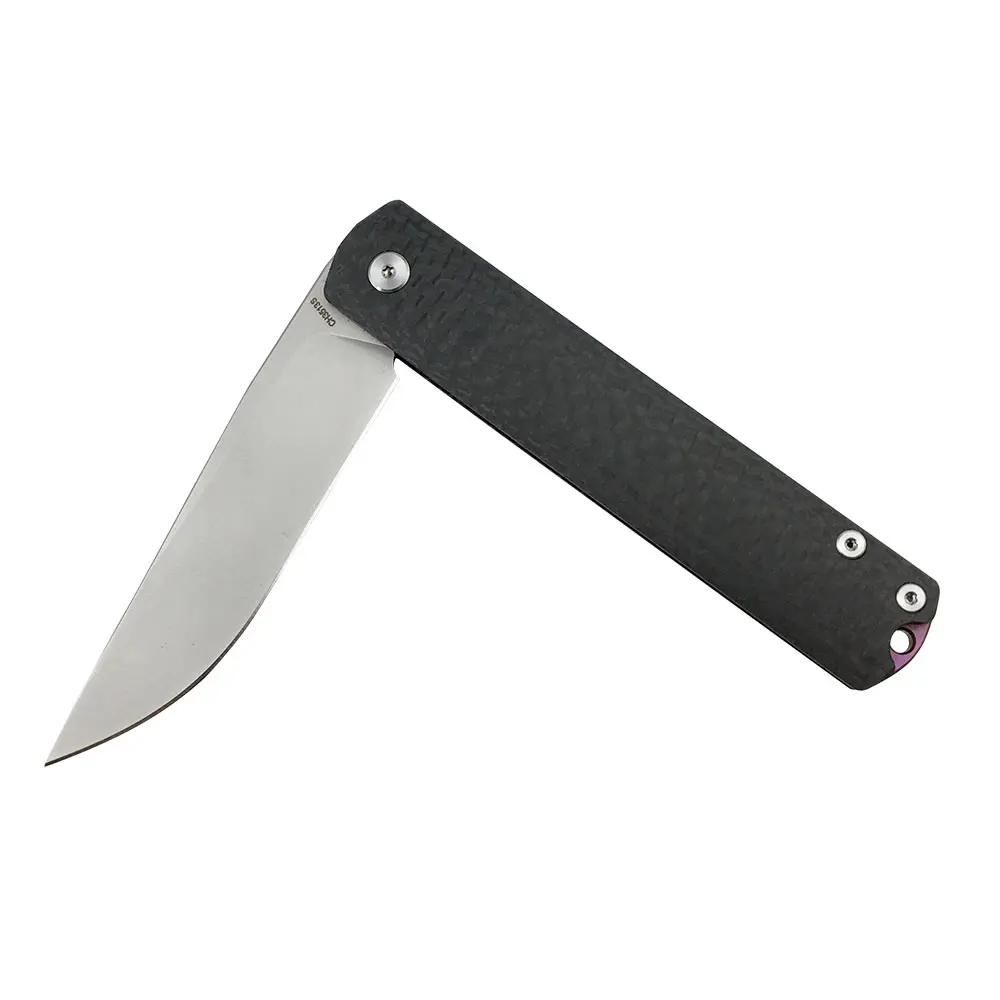 Spot wholesale high quality M390 steel blade reticulated carbon fiber tactics Pocket folding knife