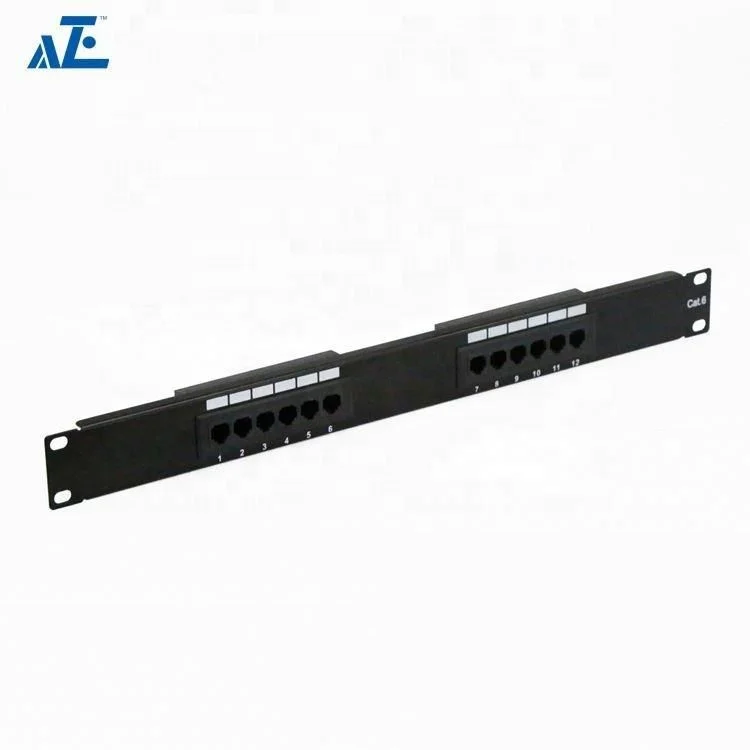 Professional Manufacture 12 Port Cat6 Ethernet Wall Mount Patch Panel Keystone