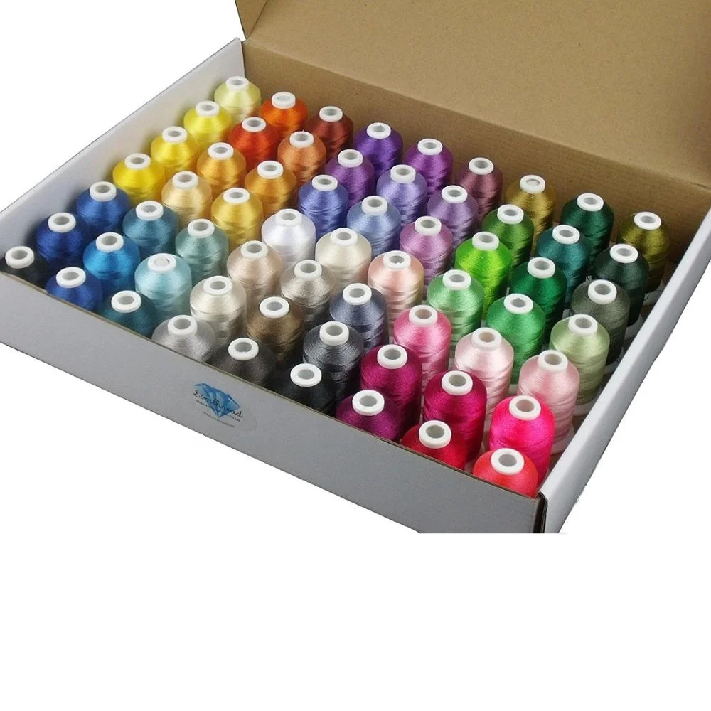 Simthread 63, набор ниток для вышивальной машины Brother Colors из полиэстера, 40 весов, для Brother Babylock Janome Singer Pfaff Husqvarna