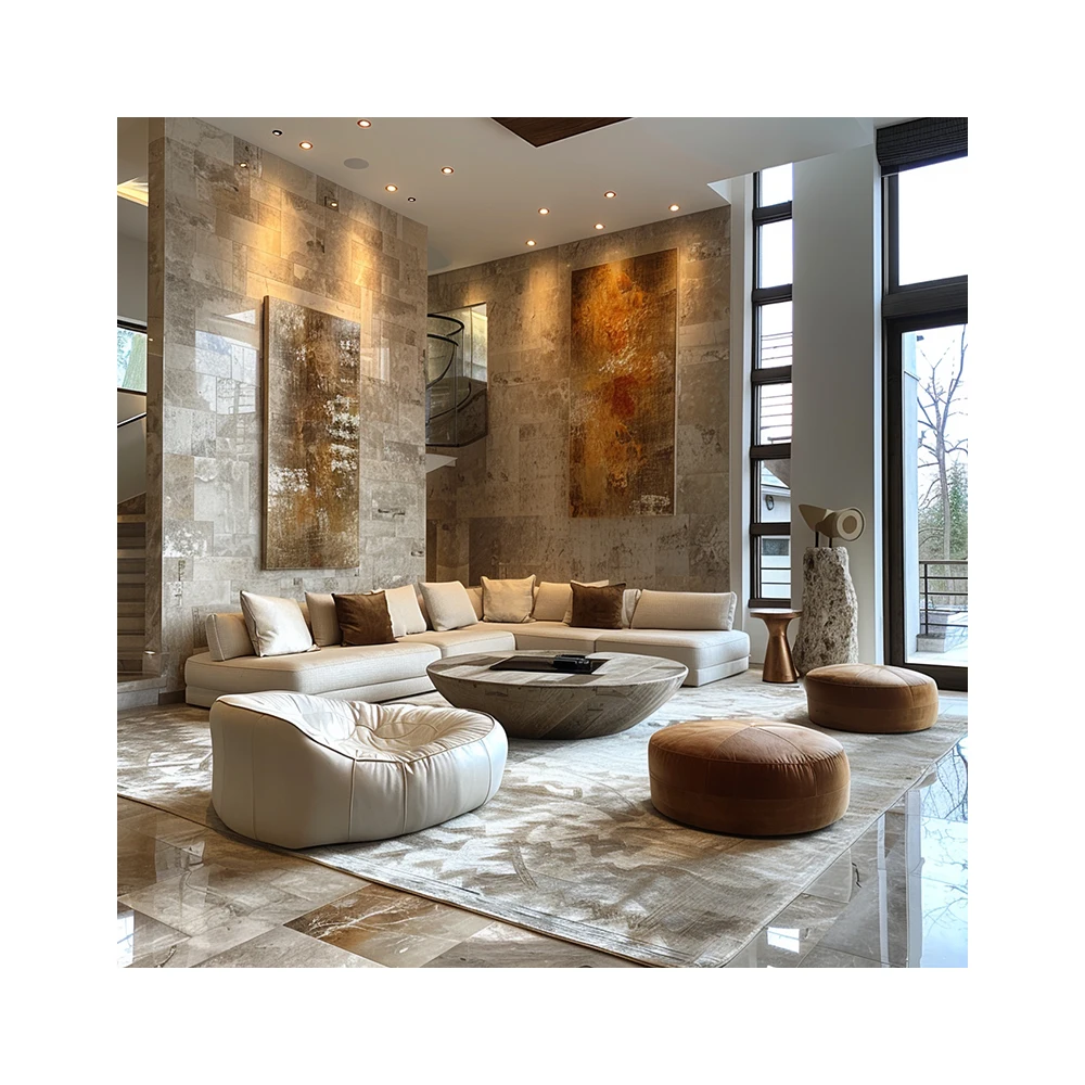 2024 AI Creative Concept Design Contemporary Style Living Room Planning And Design 3D Rendering Service