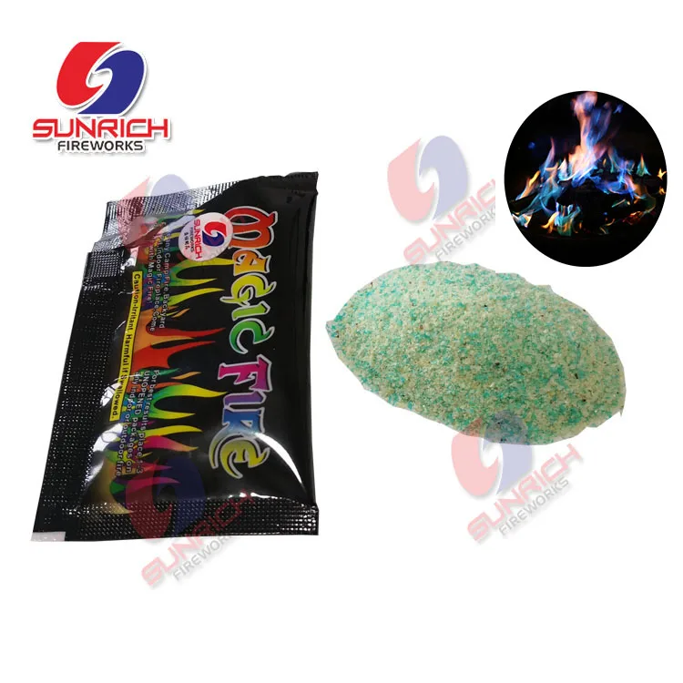 Sunrich Magic Fire Packets  Colorful Mystical Flames  Metal Powder Based for Backyard Beach  Camping Fireplaces