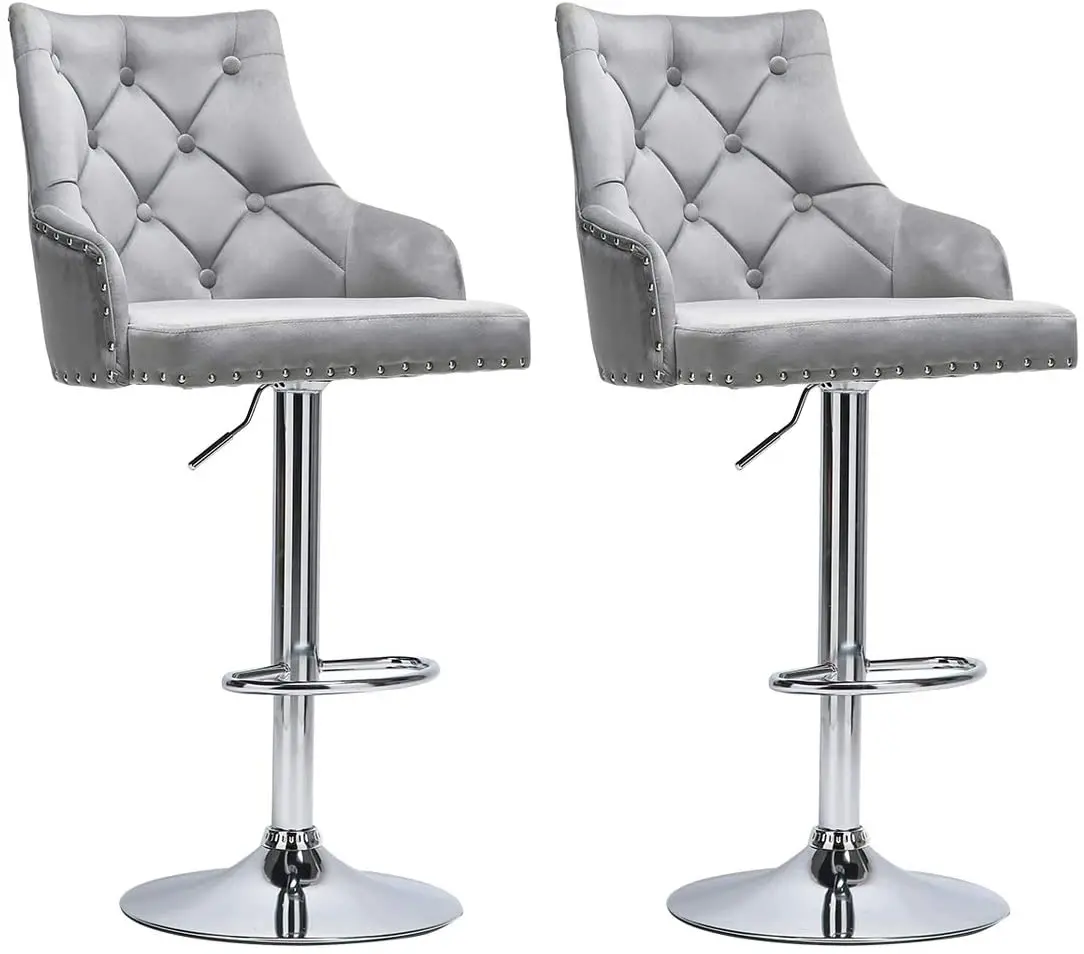 Modern  Height Adjustable club  high chair Casino Swivel lift Bar stools crosshatched pattern  Bar Chair