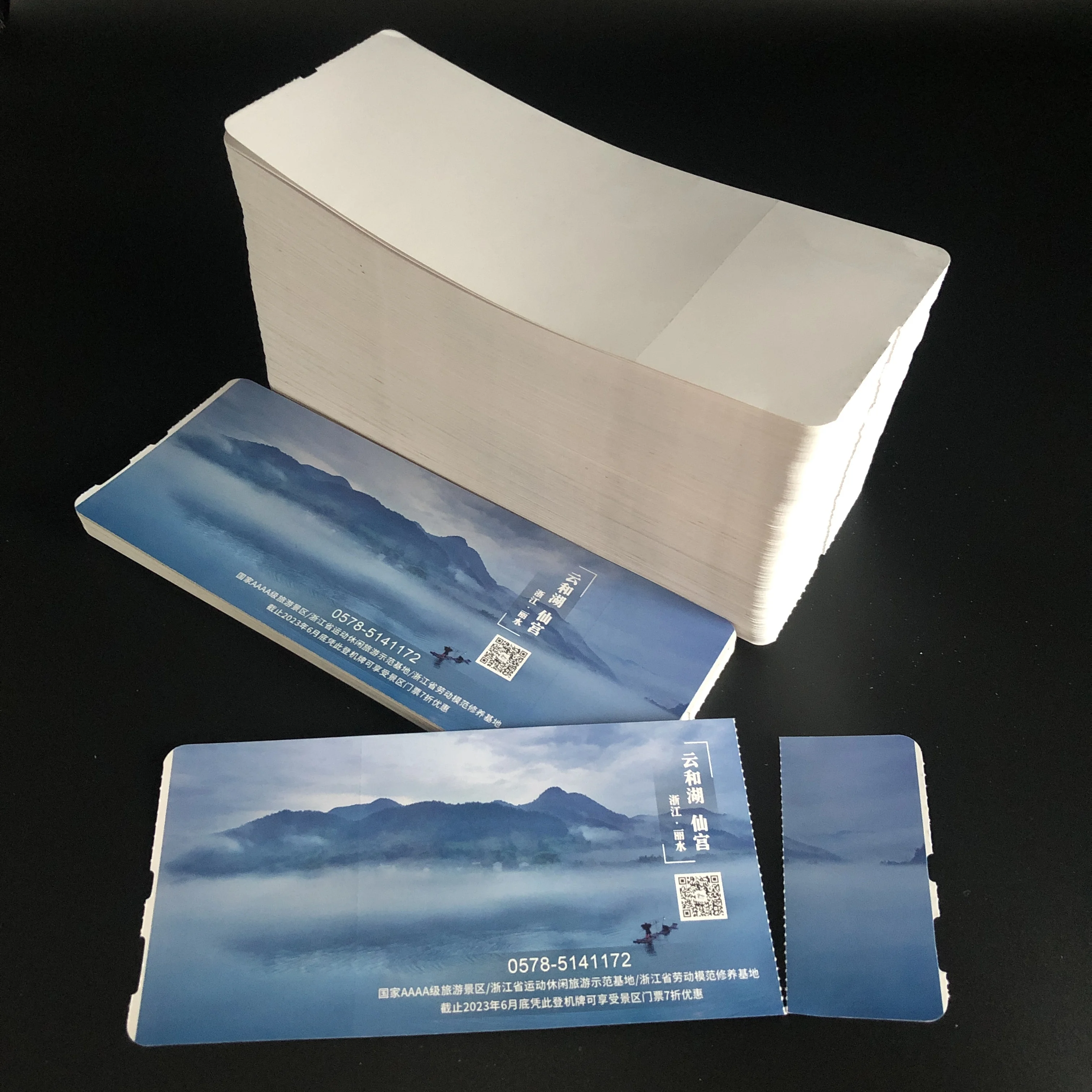 Airline Printed Thermal paper airport Boarding Pass Paper Flight Ticket Custom blank airlplane ticket in stock