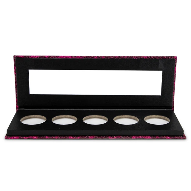 Custom Trendy Leopard 5 Pans Cardboard Eyeshadow Packaging Palette Box Manufacturer